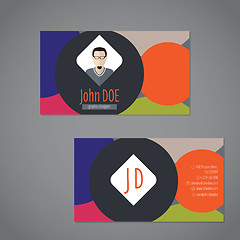 Image showing Business card with circle bubble elements