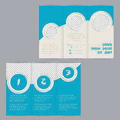 Image showing Cool ring design tri-fold brochure template