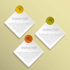 Image showing Abstract rhomb and circle infographic design