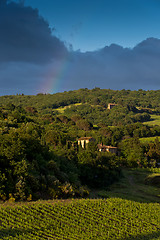 Image showing Landscape and evening. Tuscany, Italy