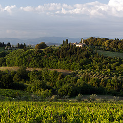 Image showing Evening landscape. Tuscany, Italy