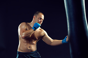 Image showing Young Boxer boxing 