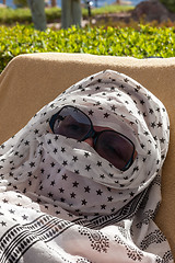 Image showing Sunbathing by the pool, Egypt