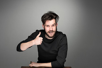 Image showing portrait of handsome young smiling man