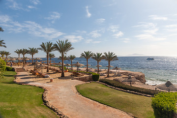 Image showing Beach at the luxury hotel, Sharm el Sheikh, Egypt