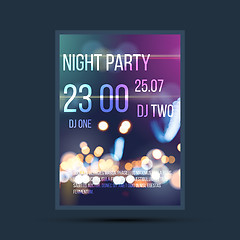 Image showing Night invitation flyer template