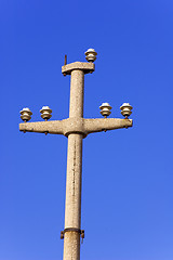 Image showing Old light pole