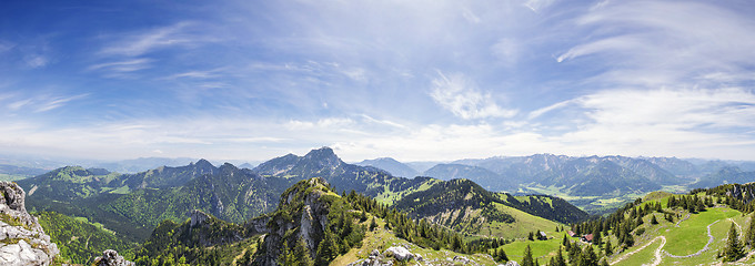 Image showing Panoramic view Alps in Bavaria