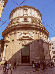 Image showing Retro look Temple of San Sebastiano