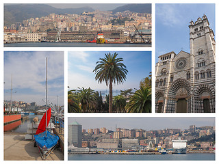 Image showing Genoa landmarks collage