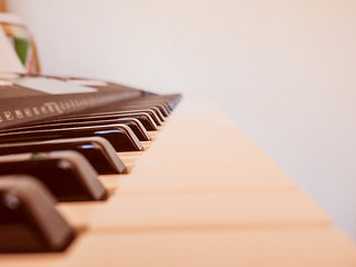 Image showing Retro look Music keyboard