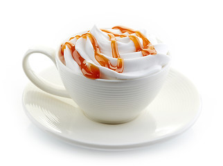 Image showing cup of caramel latte coffee