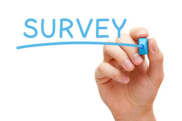 Image showing Survey Blue Marker