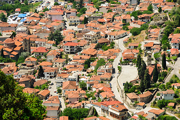 Image showing Kalambaka town view from Meteora rocks, Greece