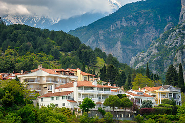 Image showing Litohoro town near Mount Olympus in Greece