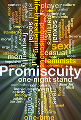 Image showing Promiscuity background concept glowing