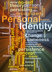 Image showing Personal identity background concept glowing