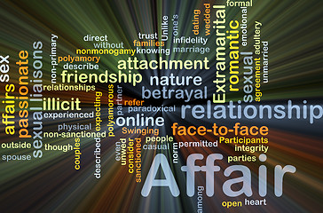 Image showing Affair background concept glowing