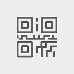 Image showing QR code thin line icon