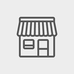 Image showing Store stall thin line icon