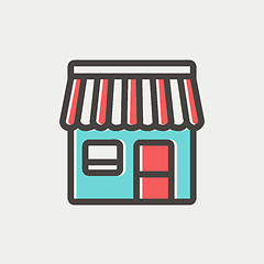 Image showing Store stall thin line icon