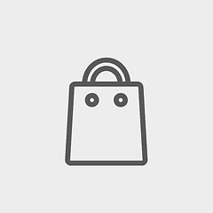 Image showing Shopping bag thin line icon