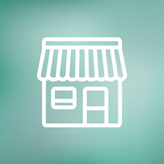 Image showing Store stall thin line icon