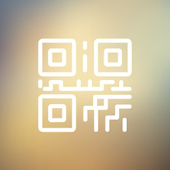 Image showing QR code thin line icon