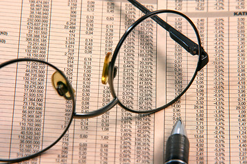 Image showing stocks and spectacles