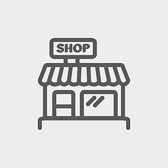 Image showing Business shop thin line icon