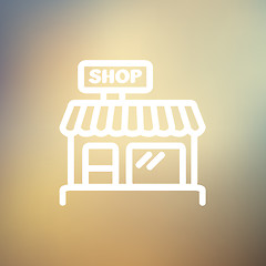 Image showing Business shop thin line icon