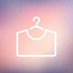 Image showing Shirt on hanger thin line icon