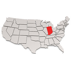 Image showing Indiana map