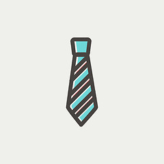 Image showing Necktie thin line icon