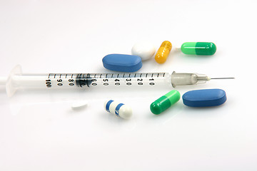 Image showing injection and pills