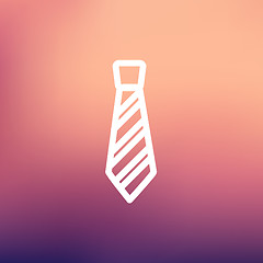 Image showing Necktie thin line icon