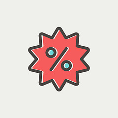 Image showing Discount tag thin line icon