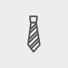 Image showing Necktie thin line icon