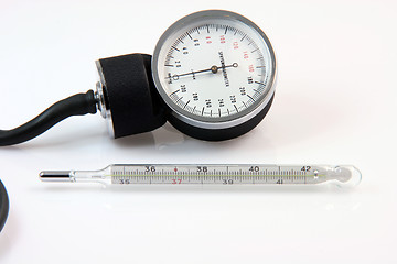Image showing thermometer and sphygmometer