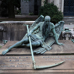 Image showing Old Cemetery statue