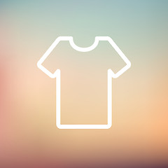 Image showing T-shirt thin line icon