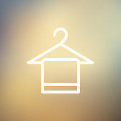 Image showing Towel on hanger thin line icon