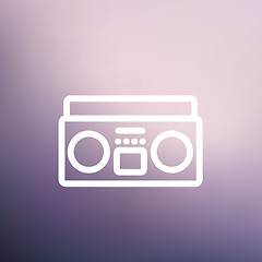 Image showing Cassette player thin line icon