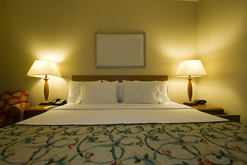 Image showing hotel room with queen size bed