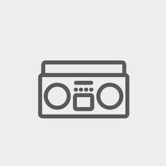 Image showing Cassette player thin line icon