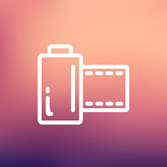 Image showing Camera film roll thin line icon