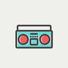 Image showing Cassette player thin line icon