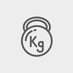 Image showing Kettlebell thin line icon