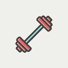 Image showing Barbell thin line icon