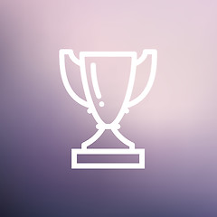 Image showing Trophy thin line icon